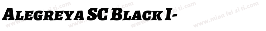 Alegreya SC Black I字体转换